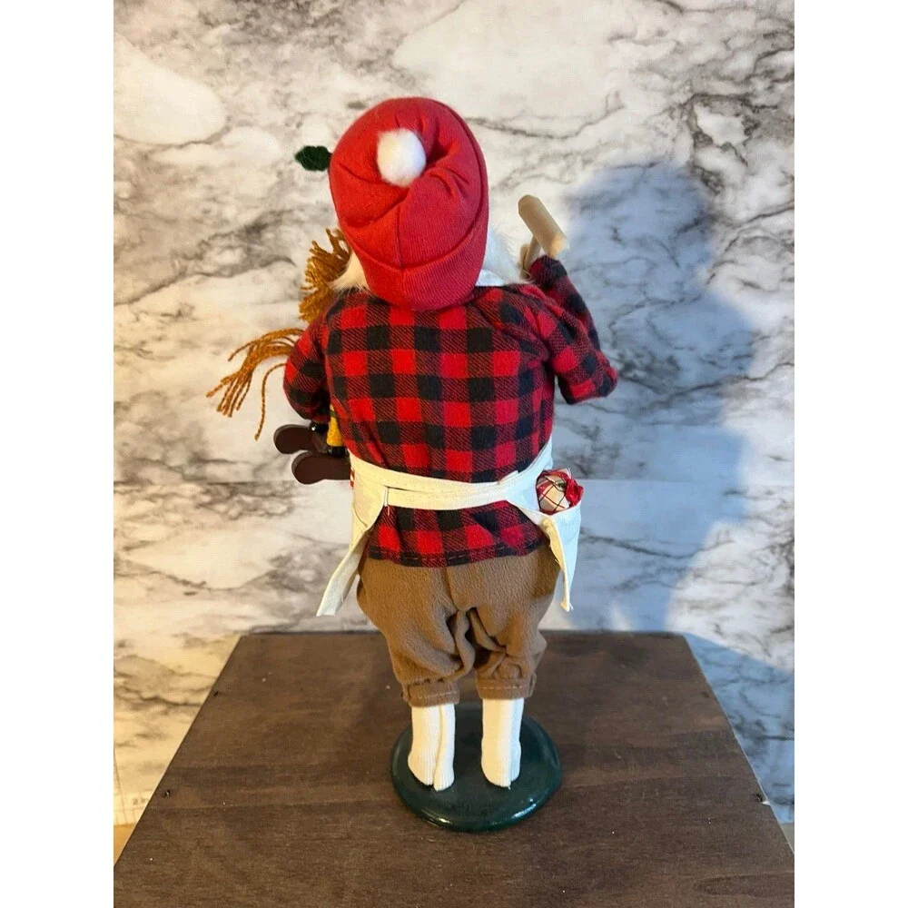 Byers Choice Carolers 1995 Vintage Working Santa/Toymaker  Wooden Rocking Horse
